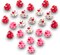 4E's Novelty 24 Pack Valentines Rubber Duck: 2" Mini Red Rubber Ducky with Heart